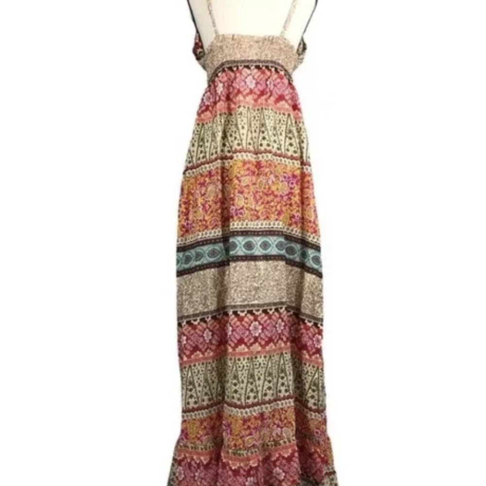 Raga Long Deep V-Camisole Dress Maxi Small